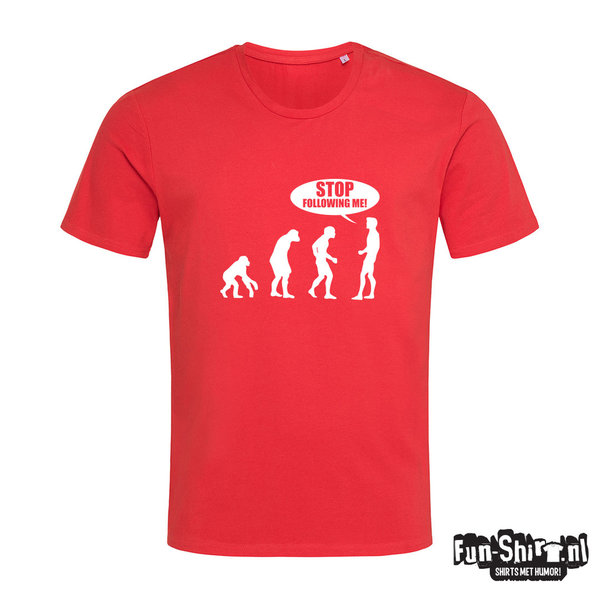 EVOLUTIE MENS STOP FOLLOWING ME T-shirt