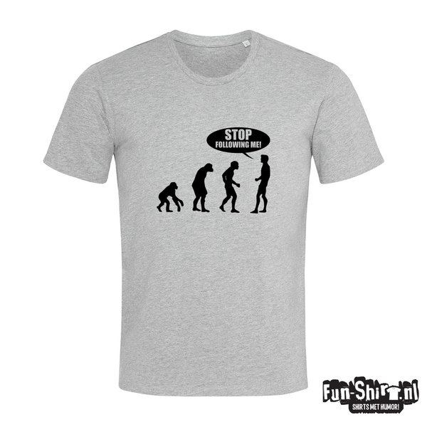 EVOLUTIE MENS STOP FOLLOWING ME T-shirt