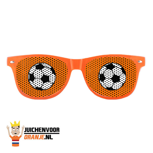 Oranje zonnebril voetbal