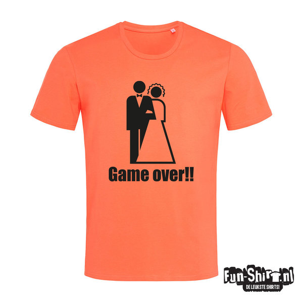 Game over T-shirt zalm XL